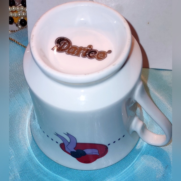 Red Hat Society Porcelain Tea Cup & Saucer Gold Trim - Picture 7 of 11